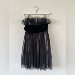 Marchesa StraplessTulle Mini Dress